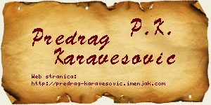 Predrag Karavesović vizit kartica